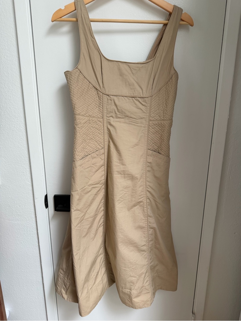 Banana Republic Tan Midi A-Line Dress